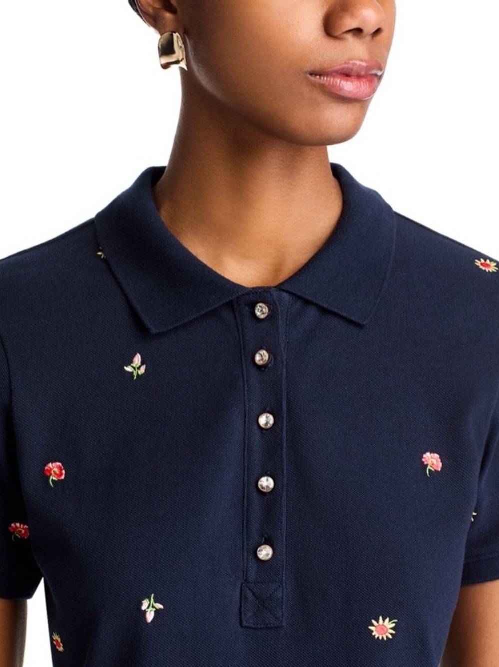 Cinq à Sept Diana Polo Shirt in Navy size M